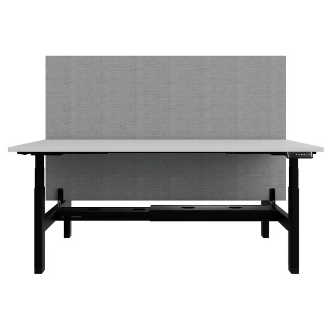 TELDRA Pro Team-Schreibtisch | 1600-1800 mm, elektrisch höhenverstellbar, Perlgrau