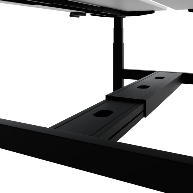 TELDRA Pro Team-Schreibtisch | 1600-1800 mm, elektrisch höhenverstellbar, Perlgrau