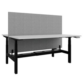 TELDRA Pro Team-Schreibtisch | 1600-1800 mm, elektrisch höhenverstellbar, Perlgrau