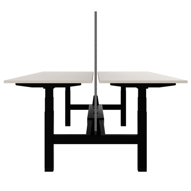 TELDRA Pro Team-Schreibtisch | 1600-1800 mm, elektrisch höhenverstellbar, Ahorn