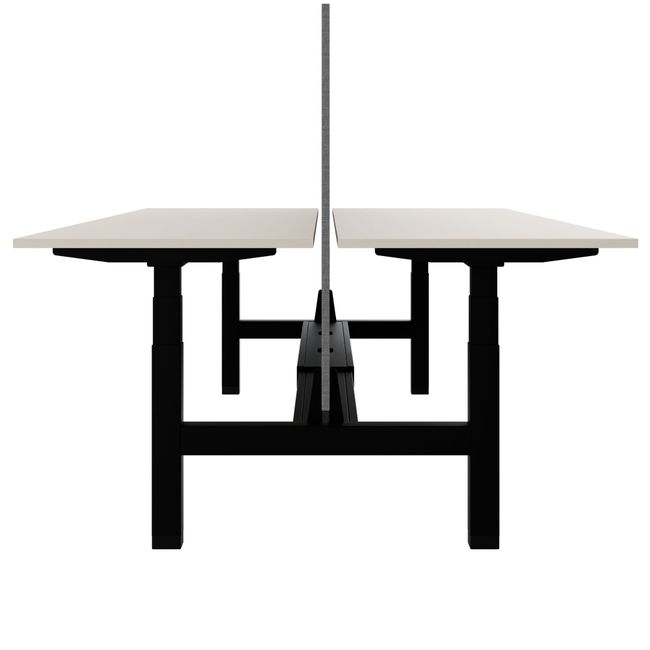 TELDRA Pro Team-Schreibtisch | 1600-1800 mm, elektrisch höhenverstellbar, Ahorn