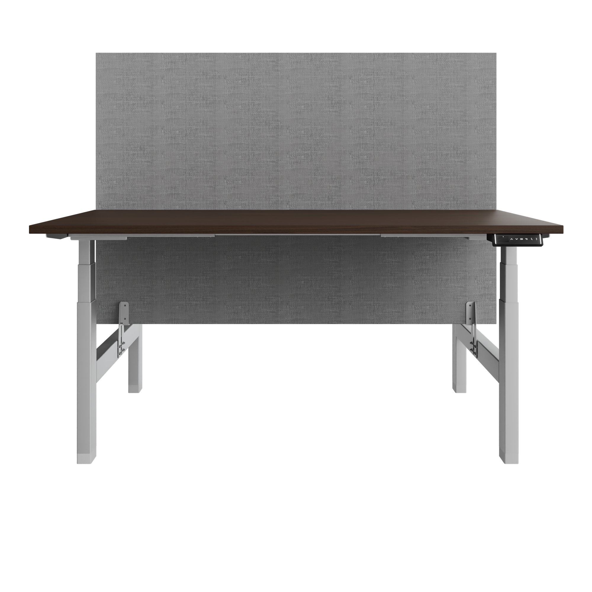 TELDRA Pro Team-Schreibtisch | 1600-1800 mm, elektrisch höhenverstellbar, Nussbaum - 2 Main Image