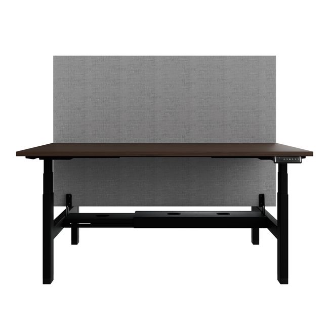 TELDRA Pro Team-Schreibtisch | 1600-1800 mm, elektrisch höhenverstellbar, Nussbaum