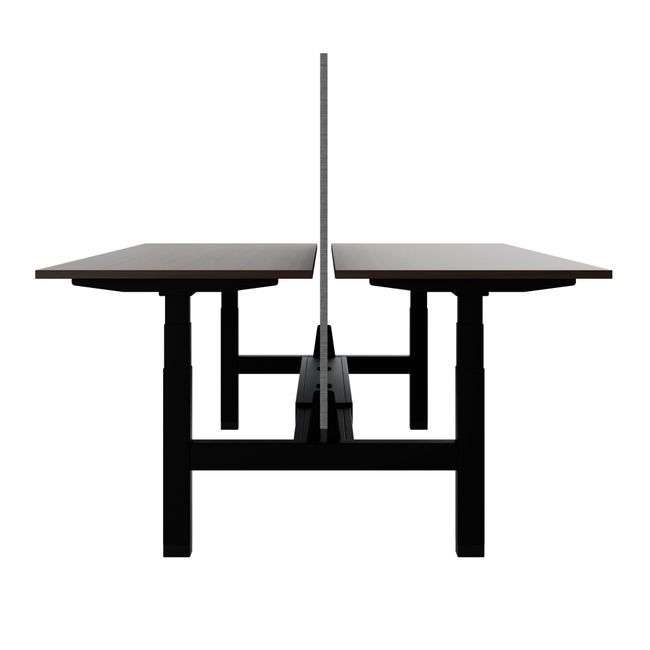 TELDRA Pro Team-Schreibtisch | 1600-1800 mm, elektrisch höhenverstellbar, Nussbaum