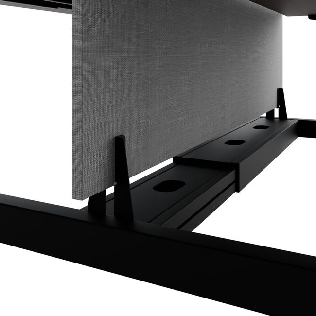 TELDRA Pro Team-Schreibtisch | 1600-1800 mm, elektrisch höhenverstellbar, Nussbaum