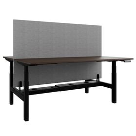 TELDRA Pro Team-Schreibtisch | 1600-1800 mm, elektrisch höhenverstellbar, Nussbaum