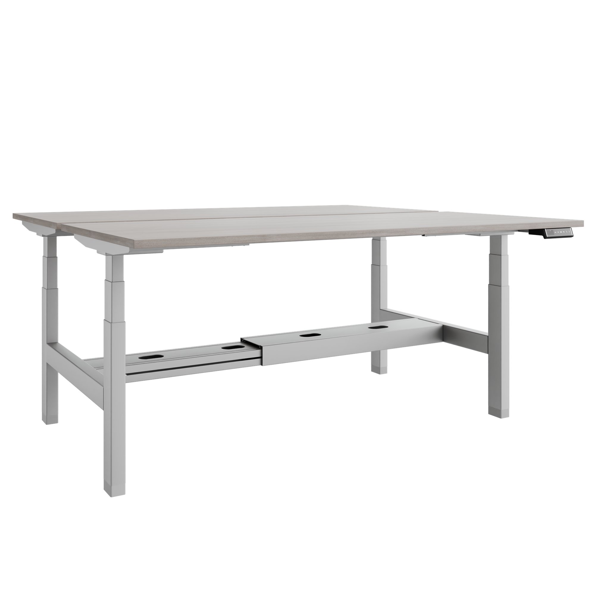 TELDRA Pro Team Desk | 1600-1800 mm, electrically height-adjustable, North Oak Gray - 1 Main Image