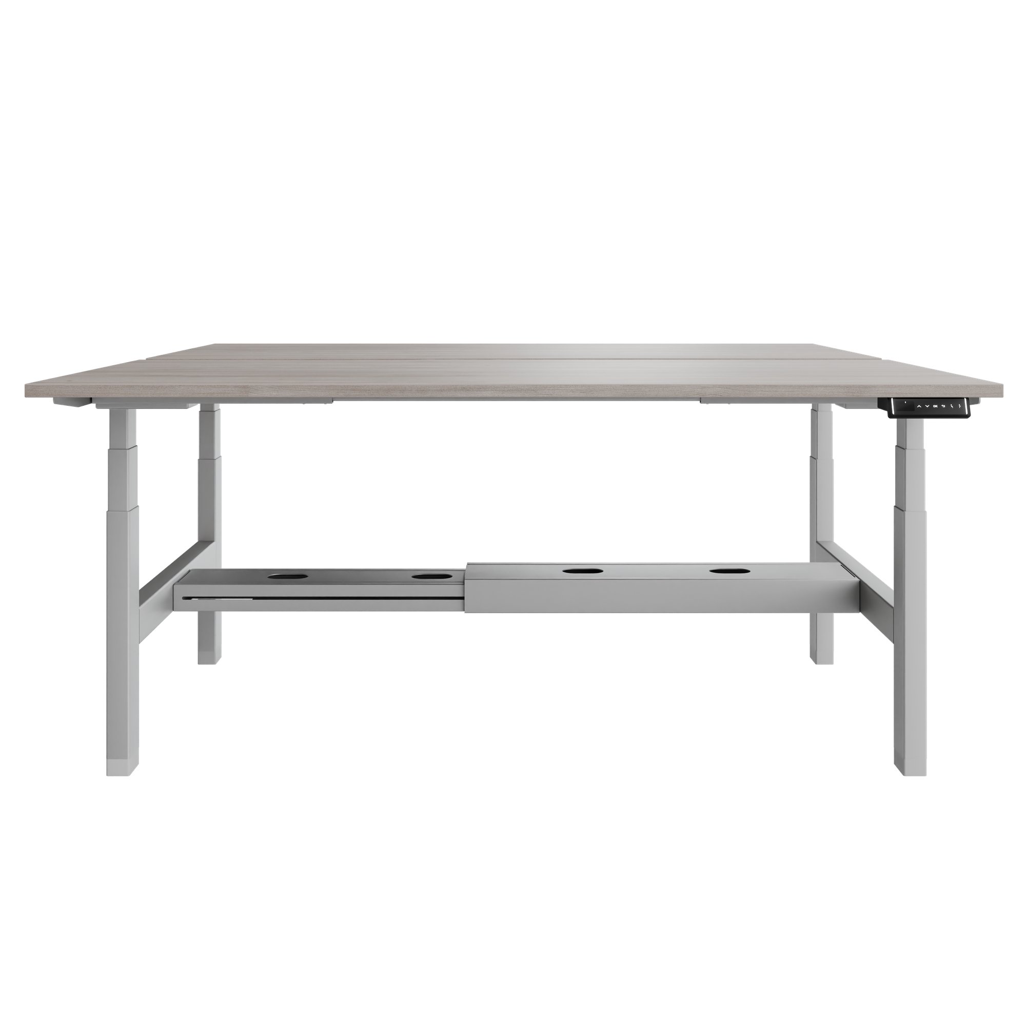 TELDRA Pro Team Desk | 1600-1800 mm, electrically height-adjustable, North Oak Gray - 2 Main Image