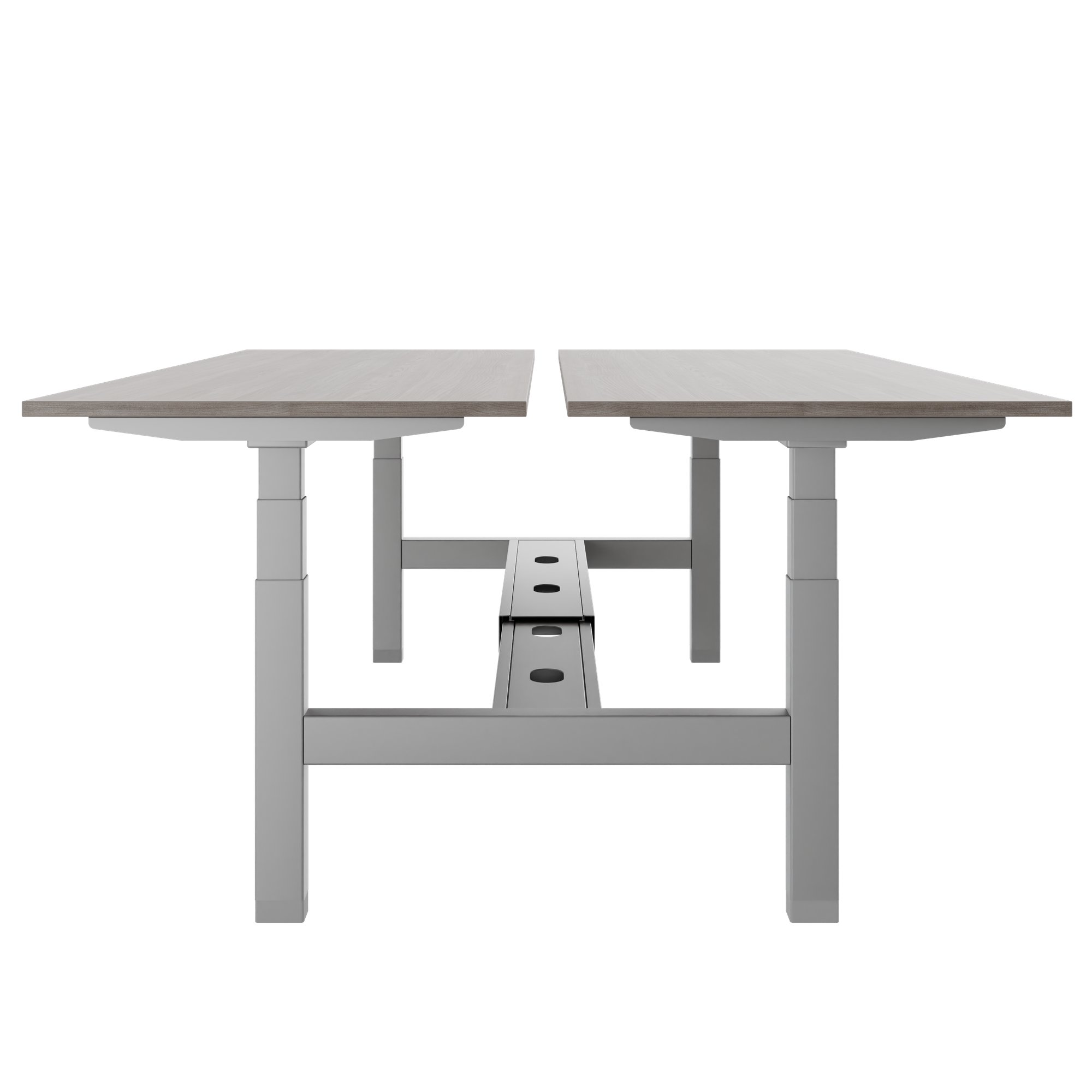 TELDRA Pro Team-Schreibtisch | 1600-1800 mm, elektrisch höhenverstellbar, Nordeiche grau - 3 Main Image