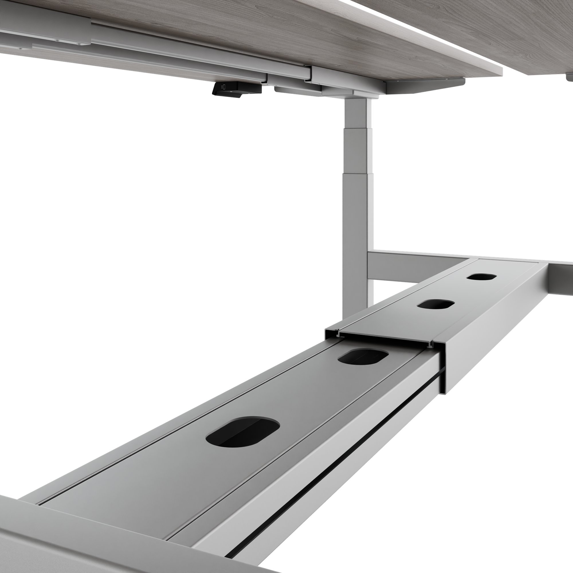 TELDRA Pro Team-Schreibtisch | 1600-1800 mm, elektrisch höhenverstellbar, Nordeiche grau - 4 Main Image