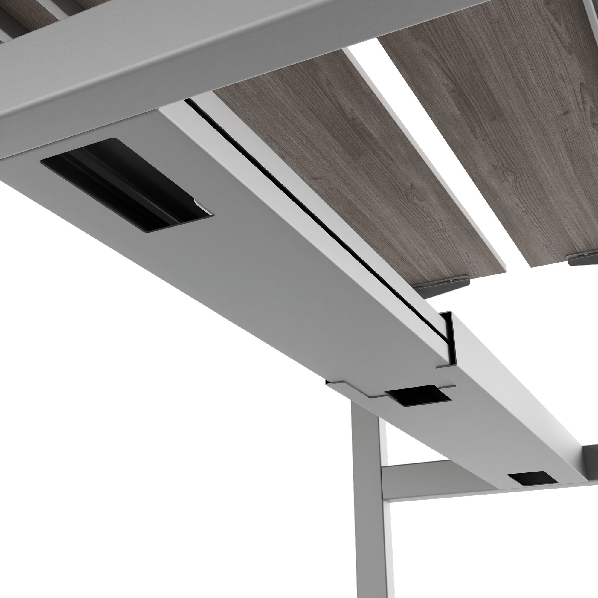 TELDRA Pro Team-Schreibtisch | 1600-1800 mm, elektrisch höhenverstellbar, Nordeiche grau - 5 Main Image