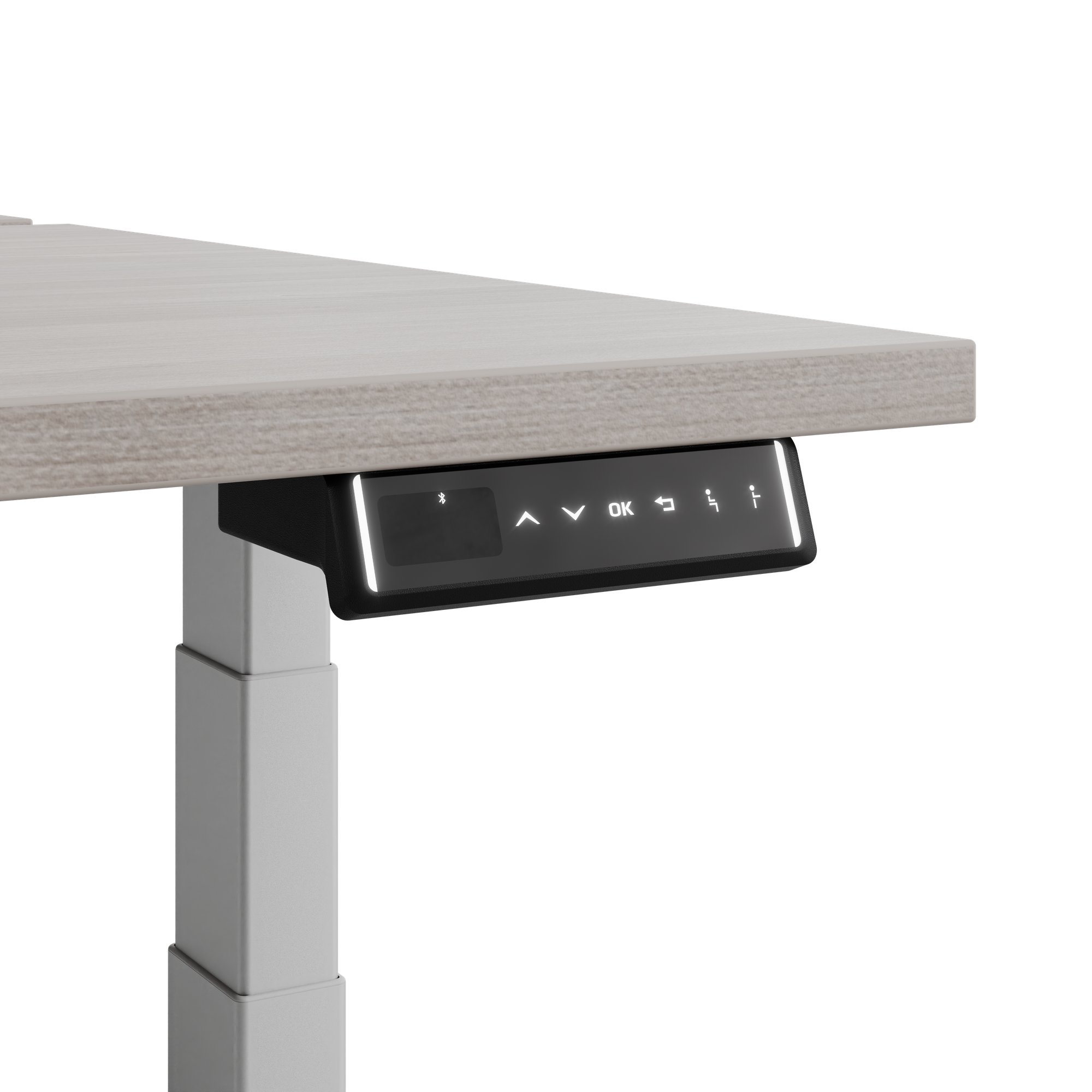 TELDRA Pro Team-Schreibtisch | 1600-1800 mm, elektrisch höhenverstellbar, Nordeiche grau - 6 Main Image