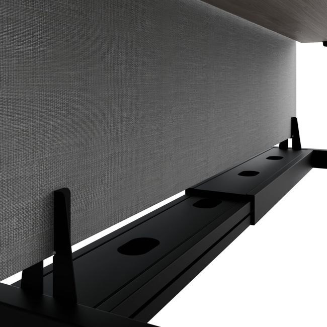 TELDRA Pro Team-Schreibtisch | 1600-1800 mm, elektrisch höhenverstellbar, Nordeiche grau