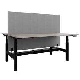 TELDRA Pro Team-Schreibtisch | 1600-1800 mm, elektrisch höhenverstellbar, Nordeiche grau