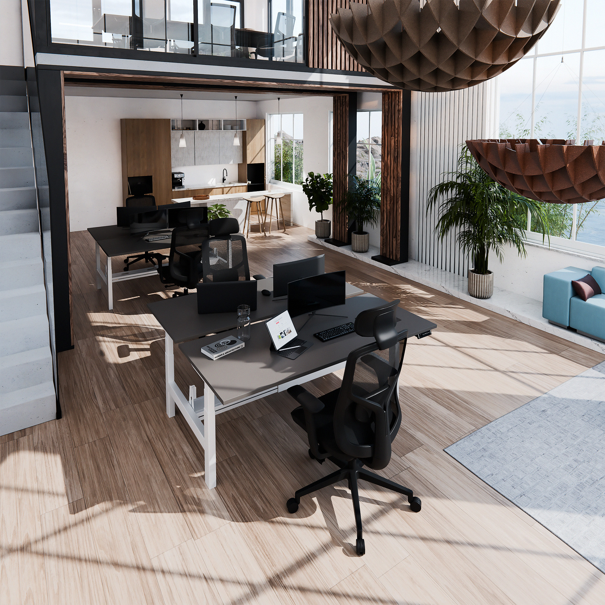 Bureau TELDRA Pro Team | 1600-1800 mm, réglable en hauteur électriquement, gris cubanite - 7 Main Image