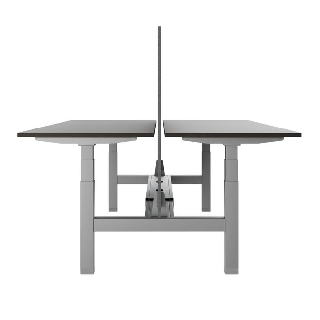 TELDRA Pro Team-Schreibtisch | 1600-1800 mm, elektrisch höhenverstellbar, Cubanitgrau