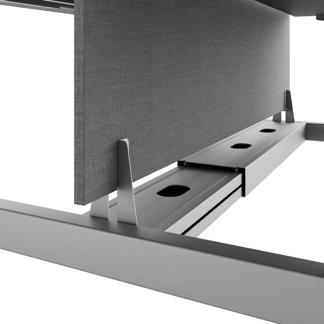 TELDRA Pro Team-Schreibtisch | 1600-1800 mm, elektrisch höhenverstellbar, Cubanitgrau