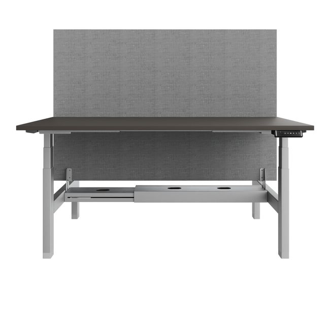TELDRA Pro Team-Schreibtisch | 1600-1800 mm, elektrisch höhenverstellbar, Cubanitgrau