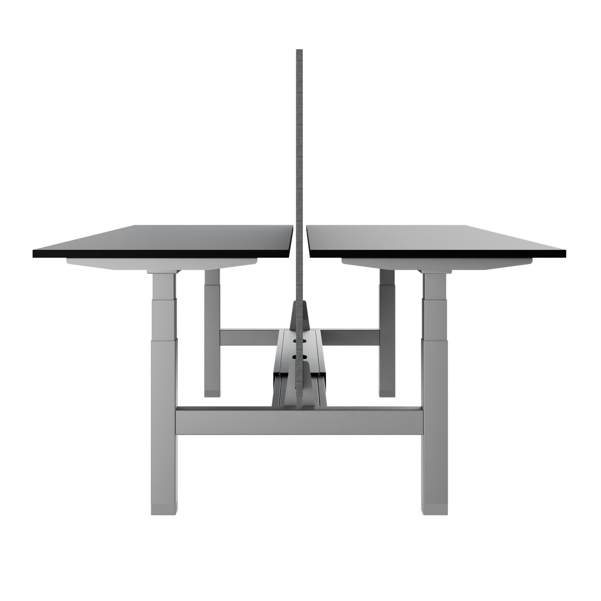 TELDRA Pro Team-Schreibtisch | 1600-1800 mm, elektrisch höhenverstellbar, Linoleum Charcoal - 3 Main Image