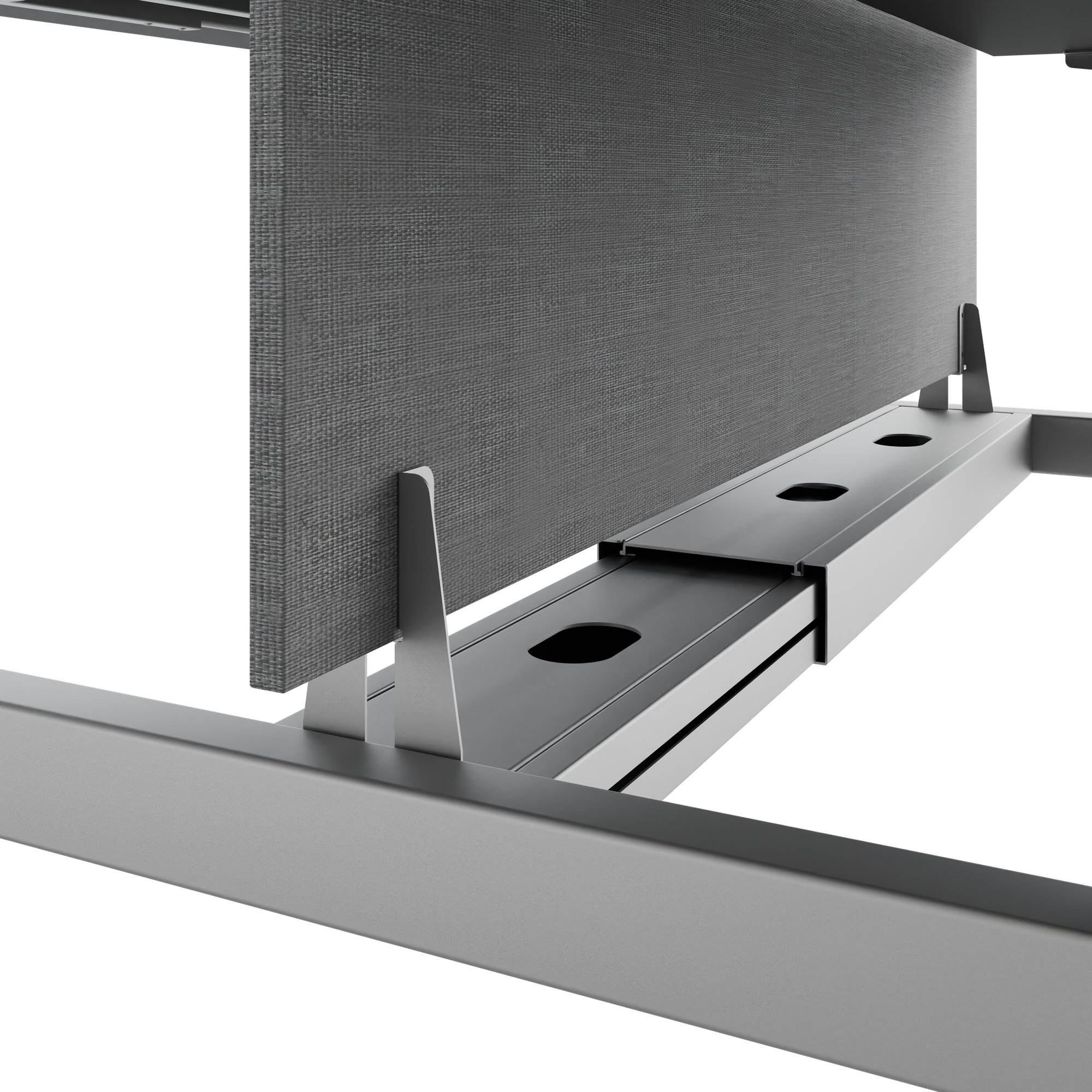 TELDRA Pro Team-Schreibtisch | 1600-1800 mm, elektrisch höhenverstellbar, Linoleum Charcoal - 4 Main Image