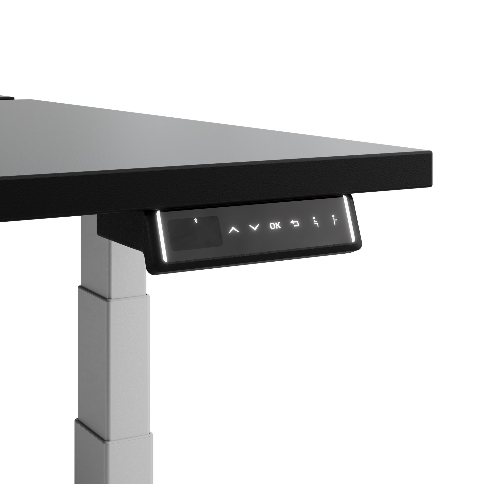 TELDRA Pro Team-Schreibtisch | 1600-1800 mm, elektrisch höhenverstellbar, Linoleum Charcoal - 5 Main Image