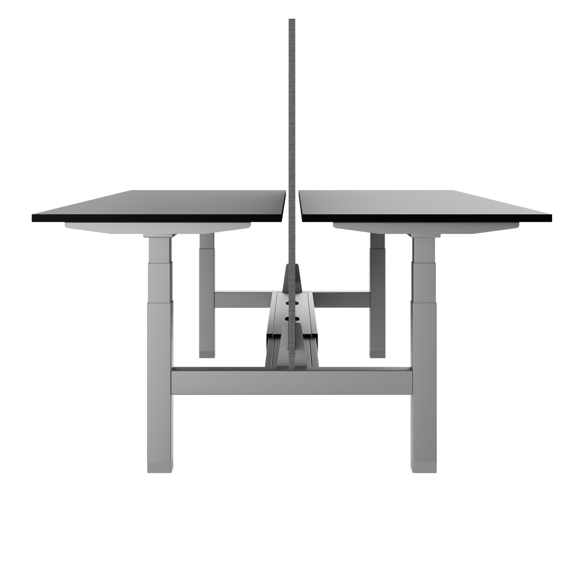 TELDRA Pro Team-Schreibtisch | 1600-1800 mm, elektrisch höhenverstellbar, Linoleum Charcoal - 3 Main Image