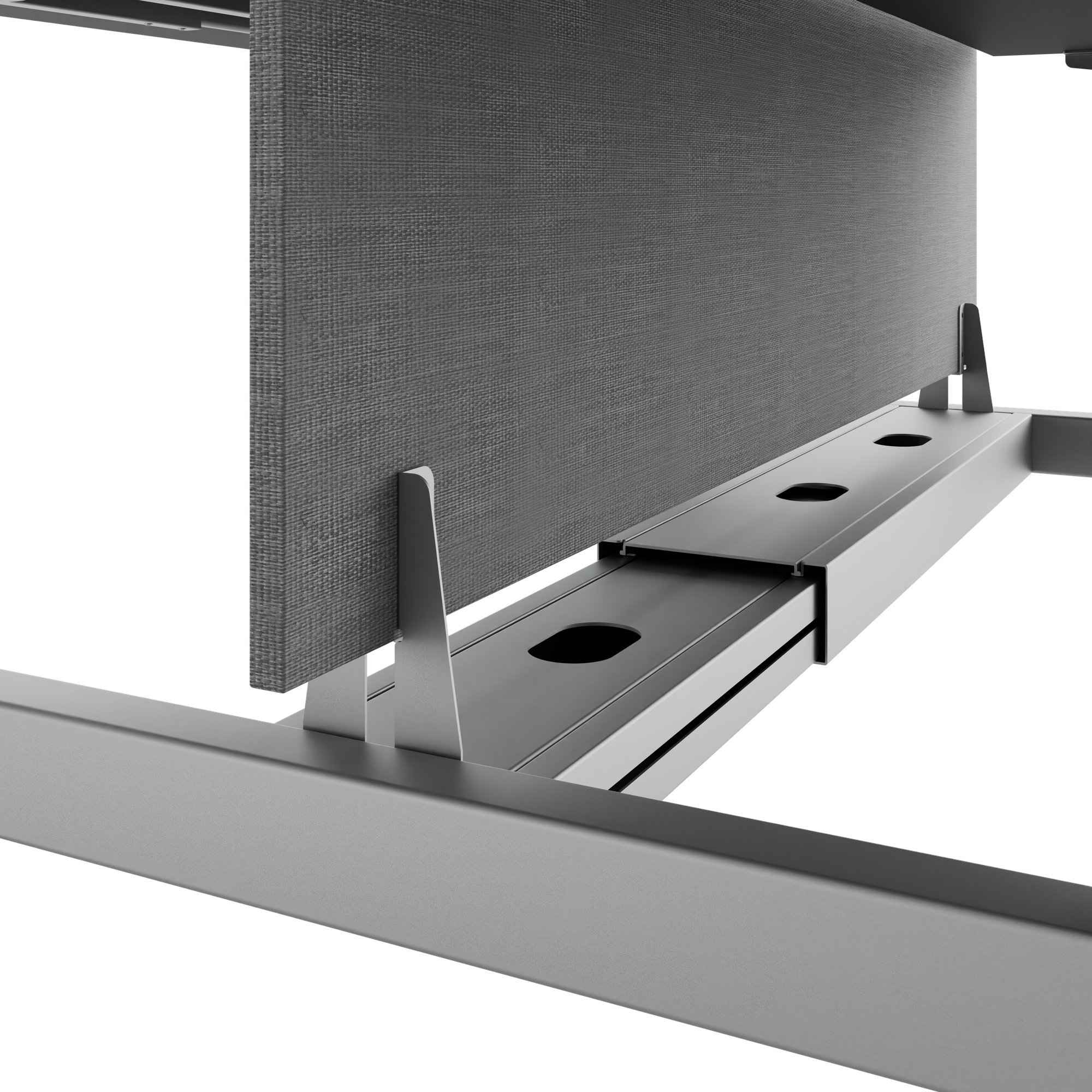 TELDRA Pro Team-Schreibtisch | 1600-1800 mm, elektrisch höhenverstellbar, Linoleum Charcoal - 4 Main Image