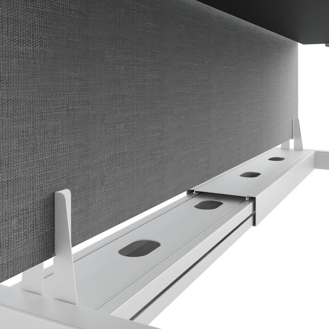 TELDRA Pro Team-Schreibtisch | 1600-1800 mm, elektrisch höhenverstellbar, Linoleum Charcoal