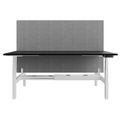 TELDRA Pro Team-Schreibtisch | 1600-1800 mm, elektrisch höhenverstellbar, Linoleum Charcoal
