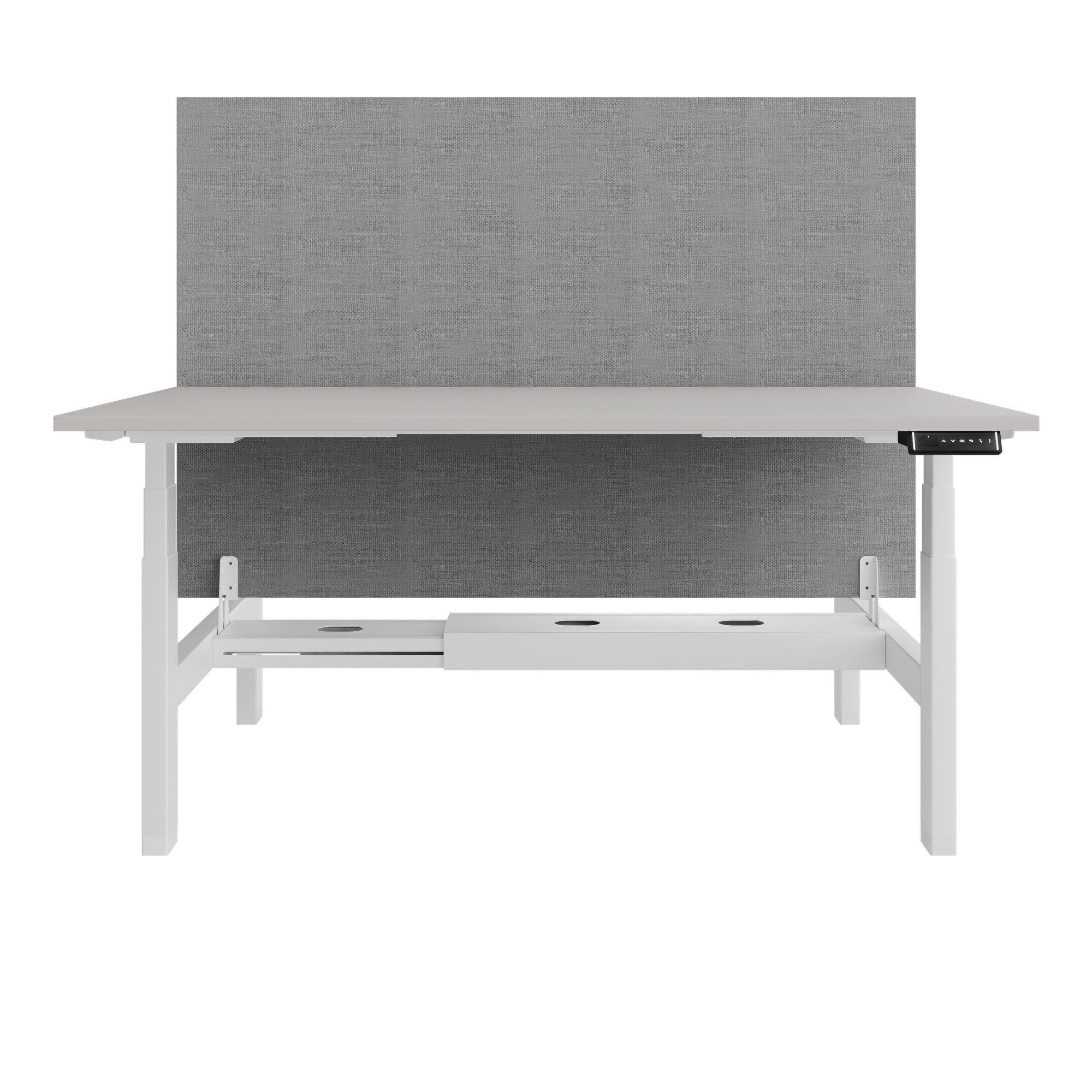 TELDRA Pro Team-Schreibtisch | 1600-1800 mm, elektrisch höhenverstellbar, Linoleum Pebble - 4 Main Image