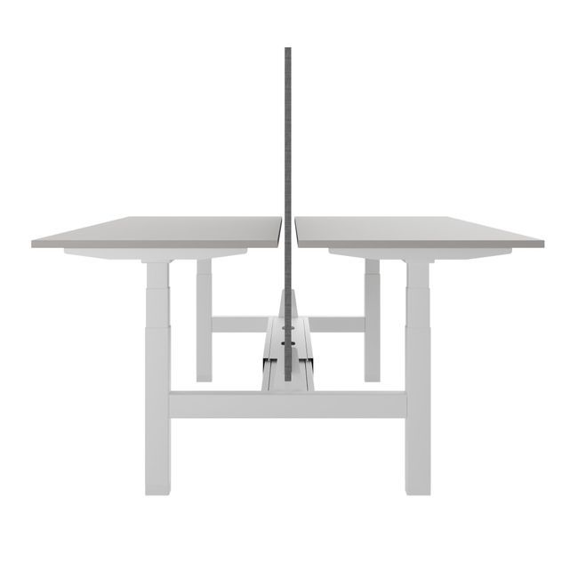 TELDRA Pro Team-Schreibtisch | 1600-1800 mm, elektrisch höhenverstellbar, Linoleum Pebble