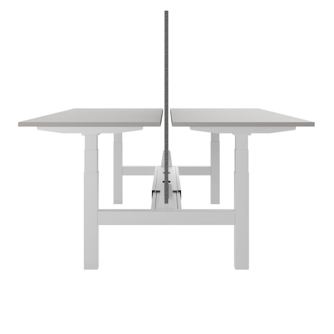 TELDRA Pro Team-Schreibtisch | 1600-1800 mm, elektrisch höhenverstellbar, Linoleum Pebble