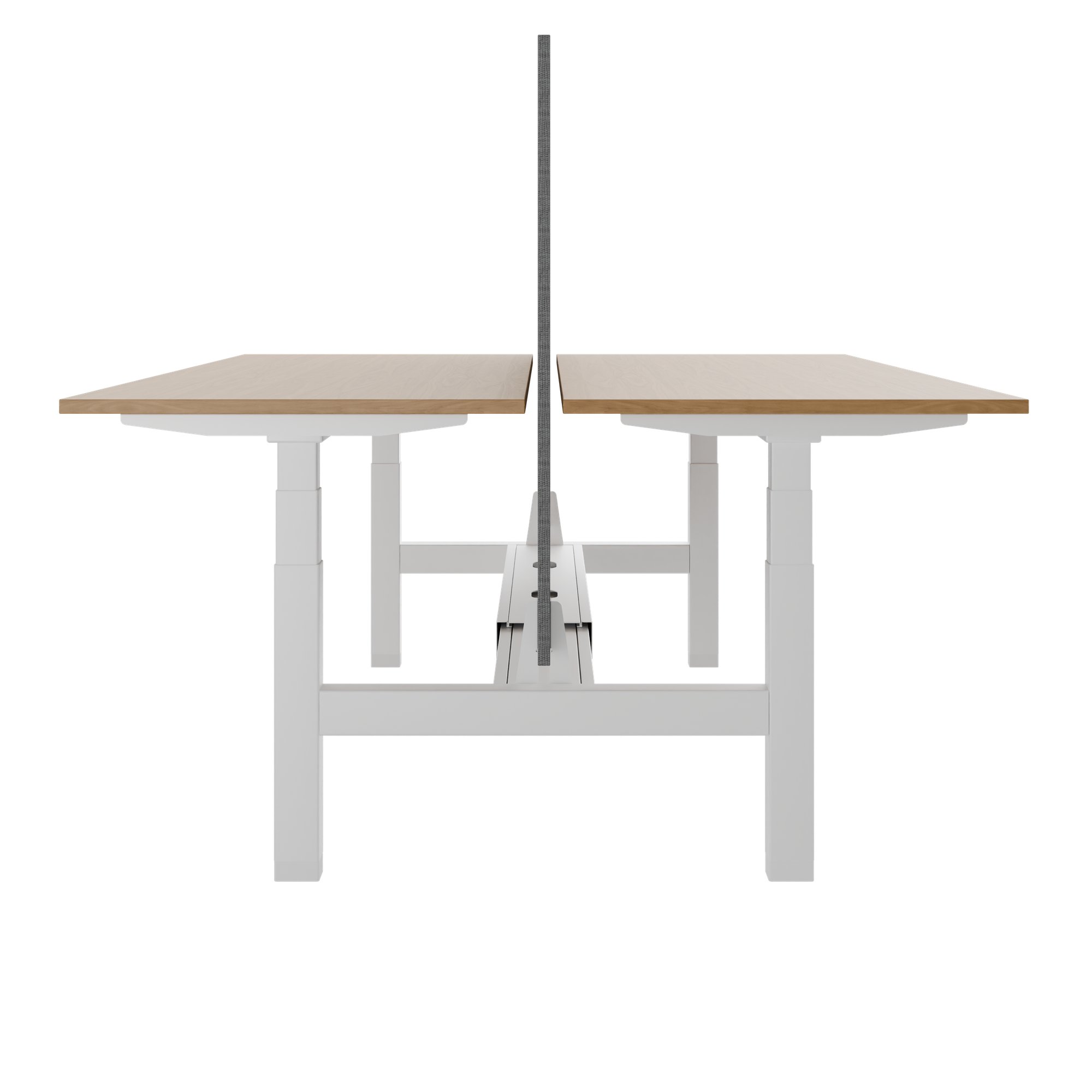 TELDRA Pro Team-Schreibtisch | 1600-1800 mm, elektrisch höhenverstellbar, Echtholz-Furnier Eiche - 5 Main Image