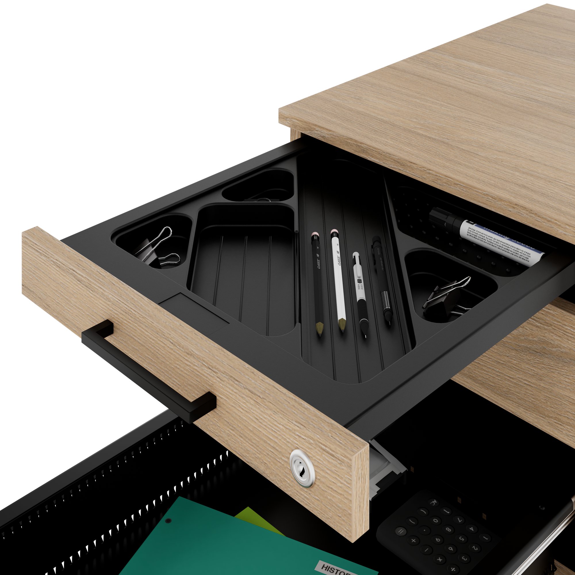 FUSION Set - The ergonomic complete office | Amber oak - 10 Main Image