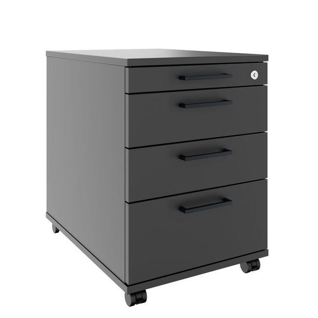 FUSION Set - Das ergonomische Komplettbüro | Anthrazit / Weiß