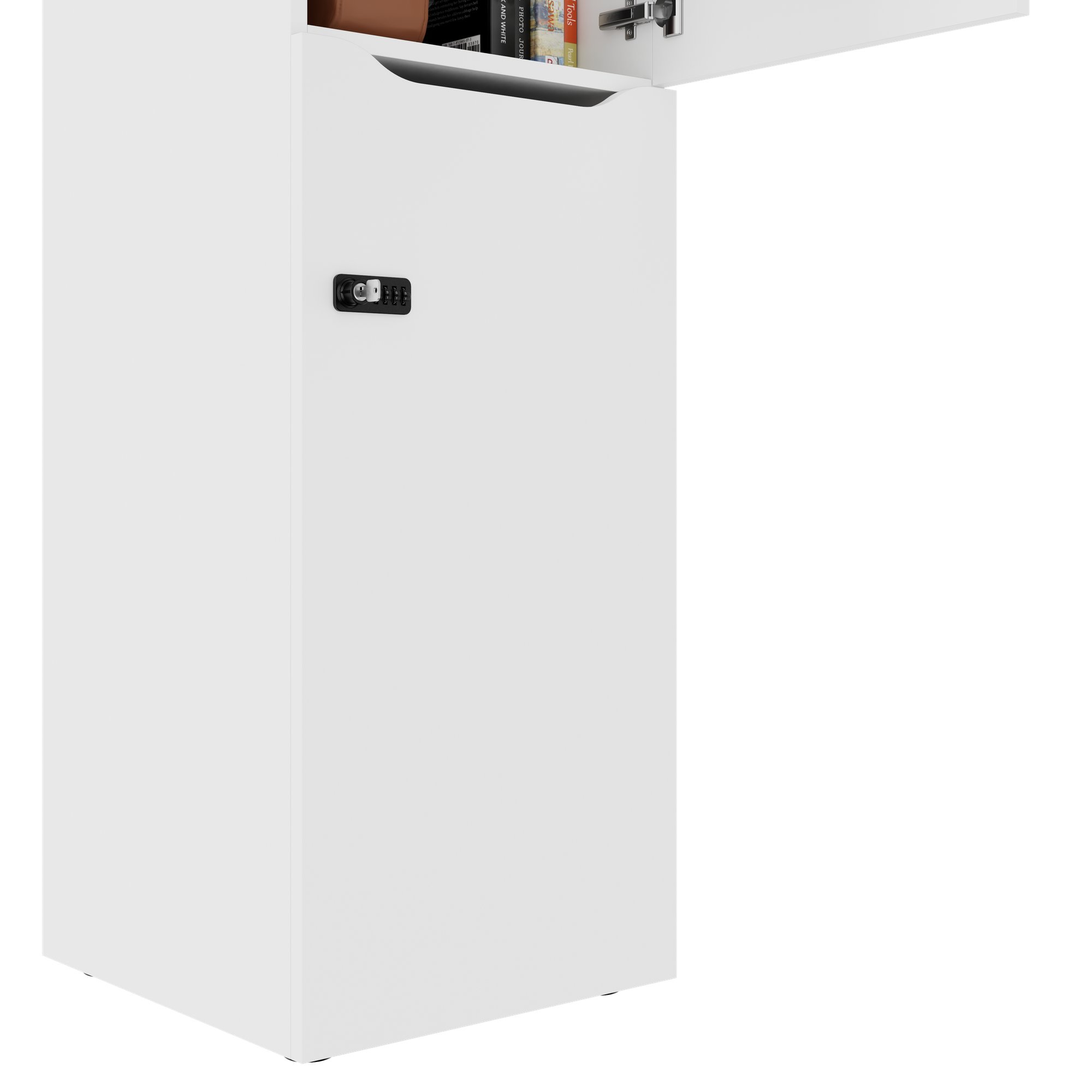 CHOICE Locker | 450 x 1820 mm, 2 large or 4 small lockers, white - 5 Main Image