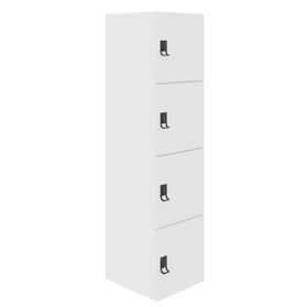 CHOICE Spind | 450 x 1820 mm, 2 große oder 4 kleine Schließfächer, Weiß