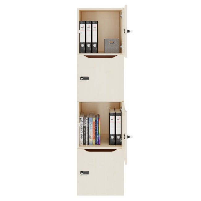 CHOICE Spind | 450 x 1820 mm, 2 große oder 4 kleine Schließfächer, Ahorn