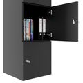 CHOICE Spind | 450 x 1820 mm, 2 große oder 4 kleine Schließfächer, Anthrazit - 5 Thumbnail Image