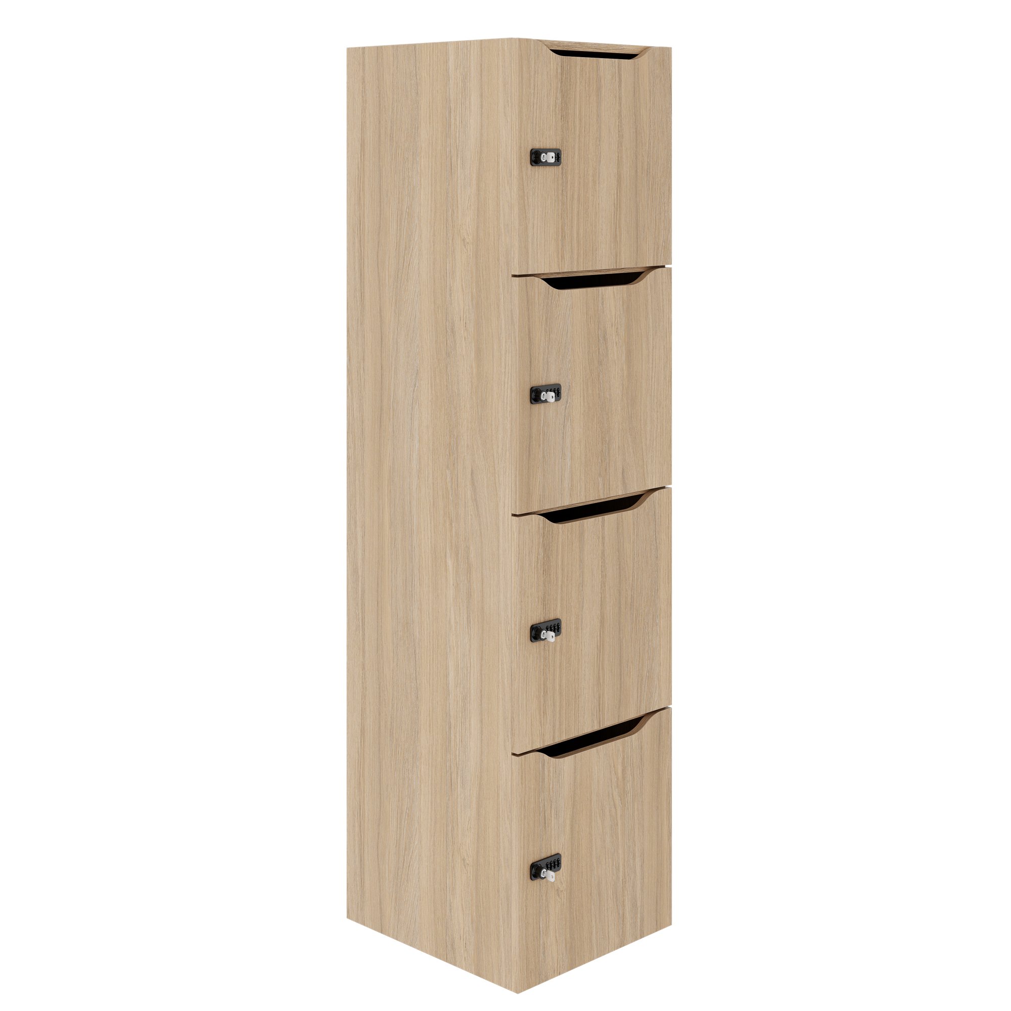 CHOICE Spind | 450 x 1820 mm, 2 große oder 4 kleine Schließfächer, Bernsteineiche - 1 Main Image