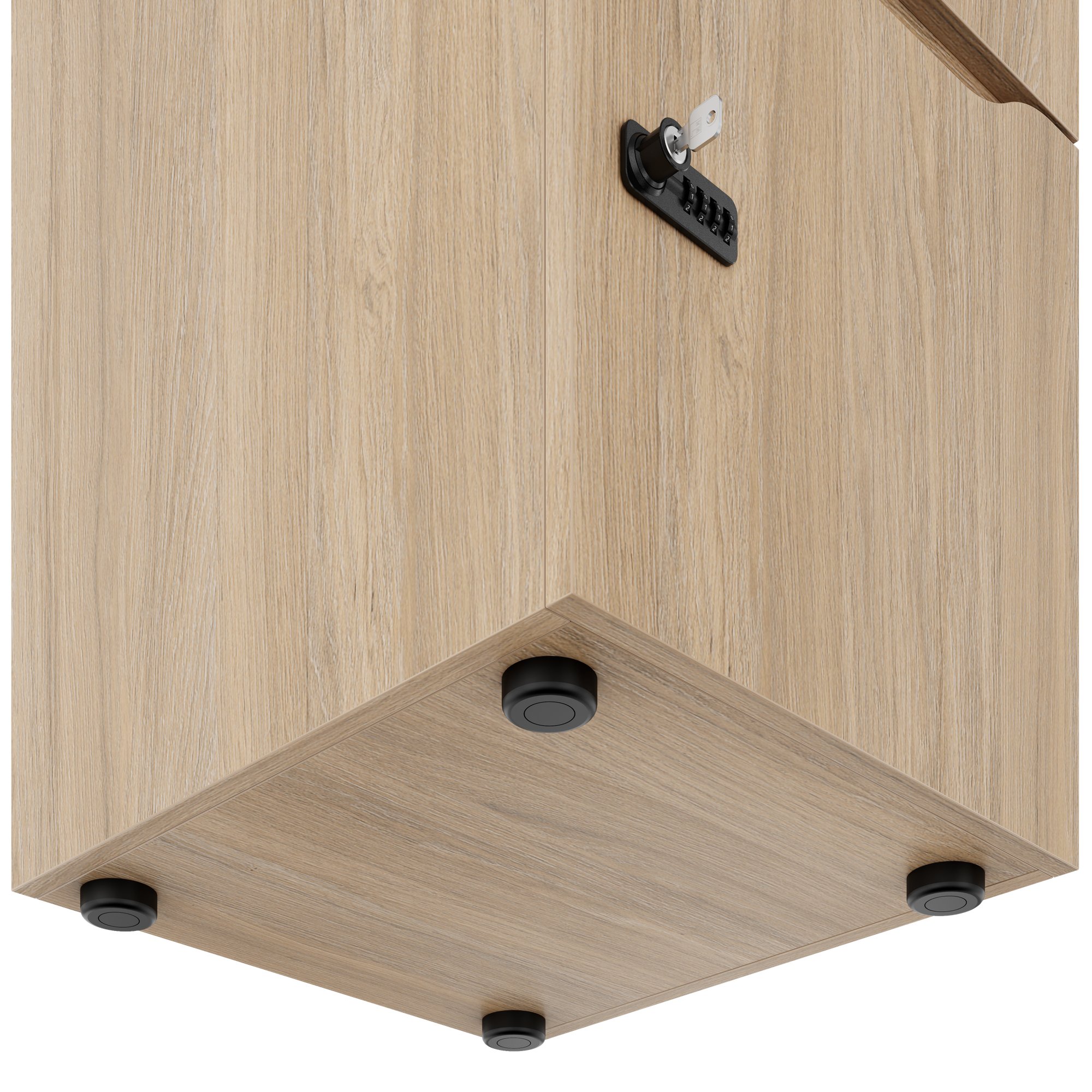 CHOICE Spind | 450 x 1820 mm, 2 große oder 4 kleine Schließfächer, Bernsteineiche - 6 Main Image