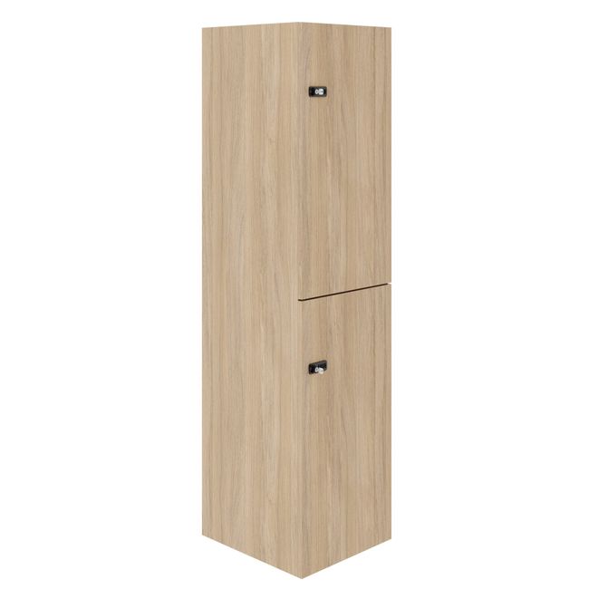 CHOICE Spind | 450 x 1820 mm, 2 große oder 4 kleine Schließfächer, Bernsteineiche