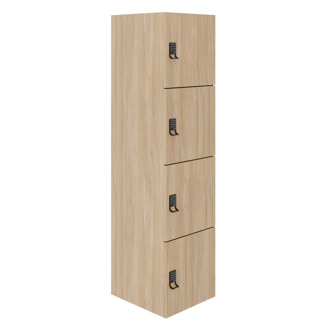 CHOICE Spind | 450 x 1820 mm, 2 große oder 4 kleine Schließfächer, Bernsteineiche