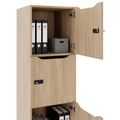CHOICE Spind | 450 x 1820 mm, 2 große oder 4 kleine Schließfächer, Bernsteineiche - 4 Thumbnail Image