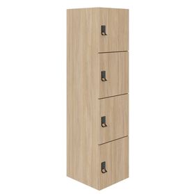 CHOICE Spind | 450 x 1820 mm, 2 große oder 4 kleine Schließfächer, Bernsteineiche