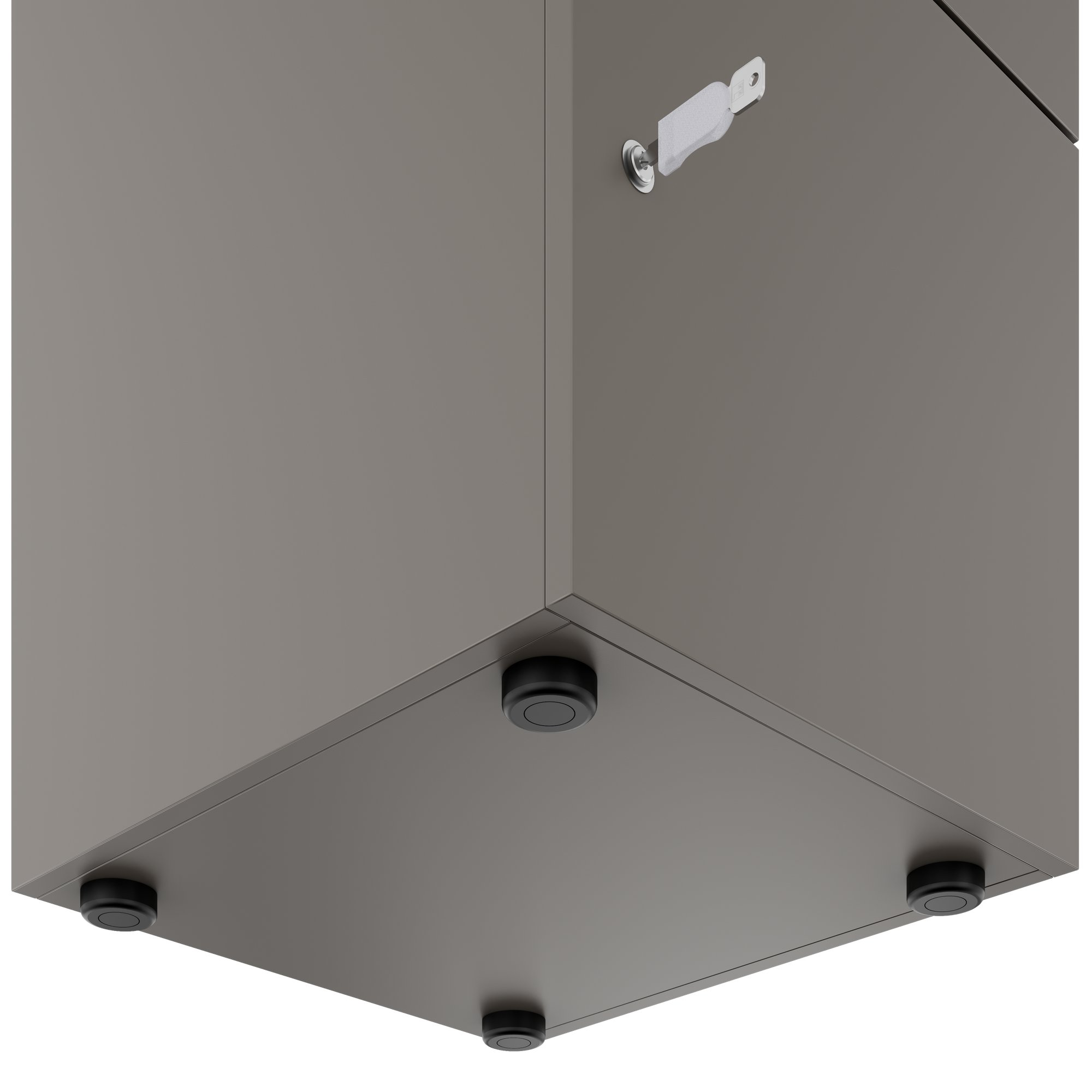 CHOICE Spind | 450 x 1820 mm, 2 große oder 4 kleine Schließfächer, Cubanitgrau - 6 Main Image