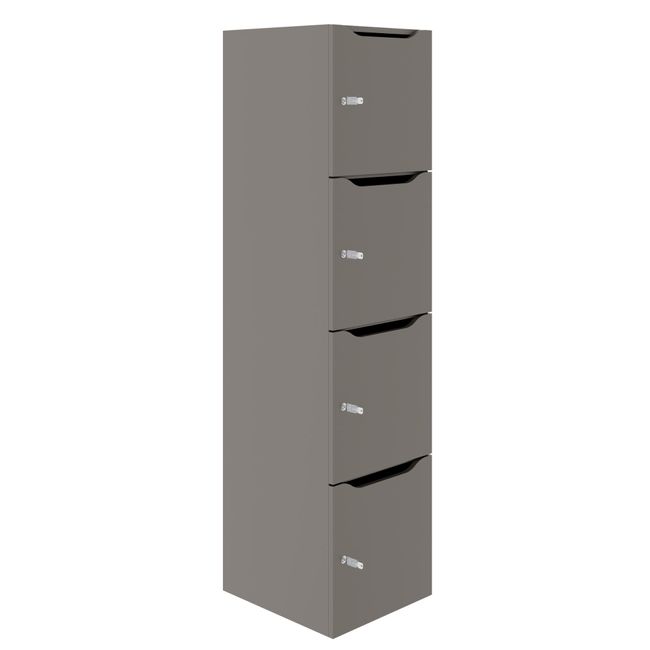 CHOICE Spind | 450 x 1820 mm, 2 große oder 4 kleine Schließfächer, Cubanitgrau