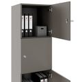CHOICE Spind | 450 x 1820 mm, 2 große oder 4 kleine Schließfächer, Cubanitgrau - 4 Thumbnail Image