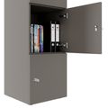 CHOICE Spind | 450 x 1820 mm, 2 große oder 4 kleine Schließfächer, Cubanitgrau - 5 Thumbnail Image