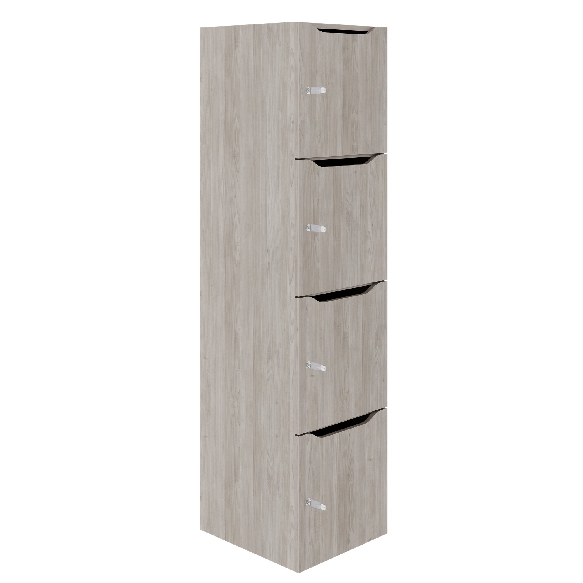 CHOICE Spind | 450 x 1820 mm, 2 große oder 4 kleine Schließfächer, Nordeiche grau - 1 Main Image